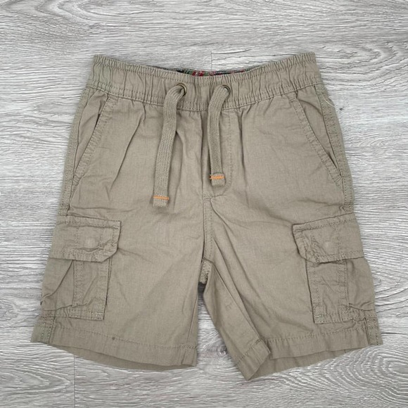 NWT - Tailor Vintage -Stretch Poplin Pull-on Cargo Khaki Shorts - Boys Size 4 - Picture 4 of 11